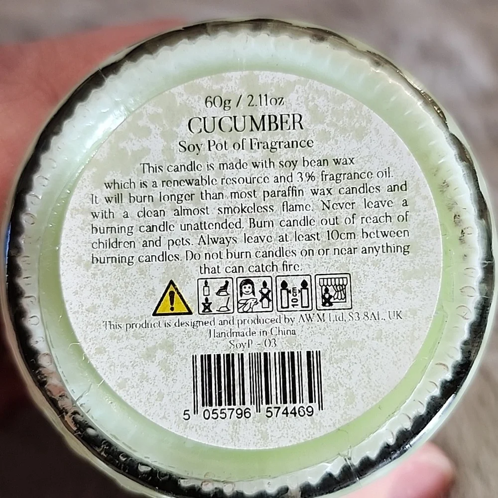 New Soy Cucumber‎ Candle 2.11 oz